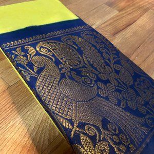 Madurai Sungudi Cotton Saree - Plain Body and Mayuri Pattu Big Border for Women